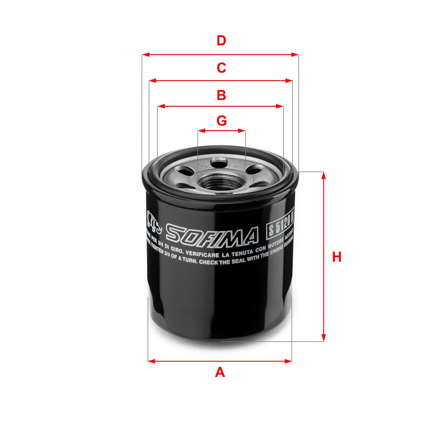 SOFIMA S 5120 R Filtro olio