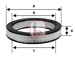 SOFIMA S 9460 A Air Filter for FORD MORGAN