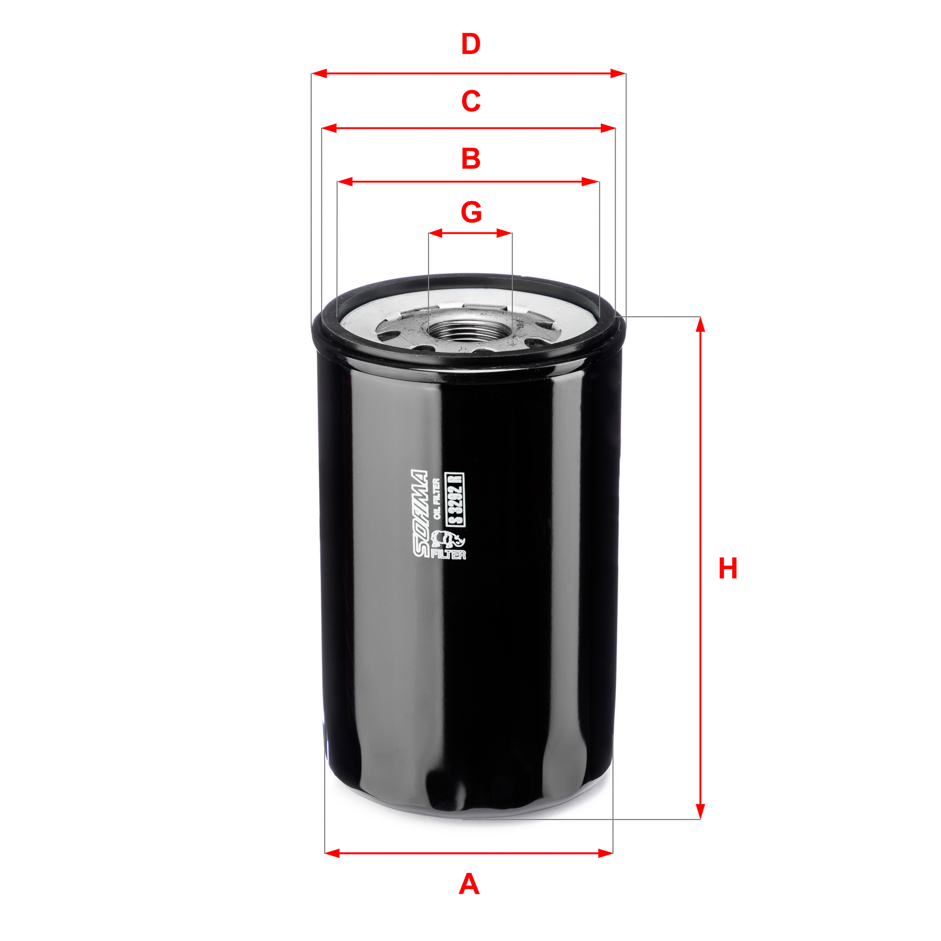 SOFIMA S 3292 R Oil Filter for MAN VAN HOOL VISEON