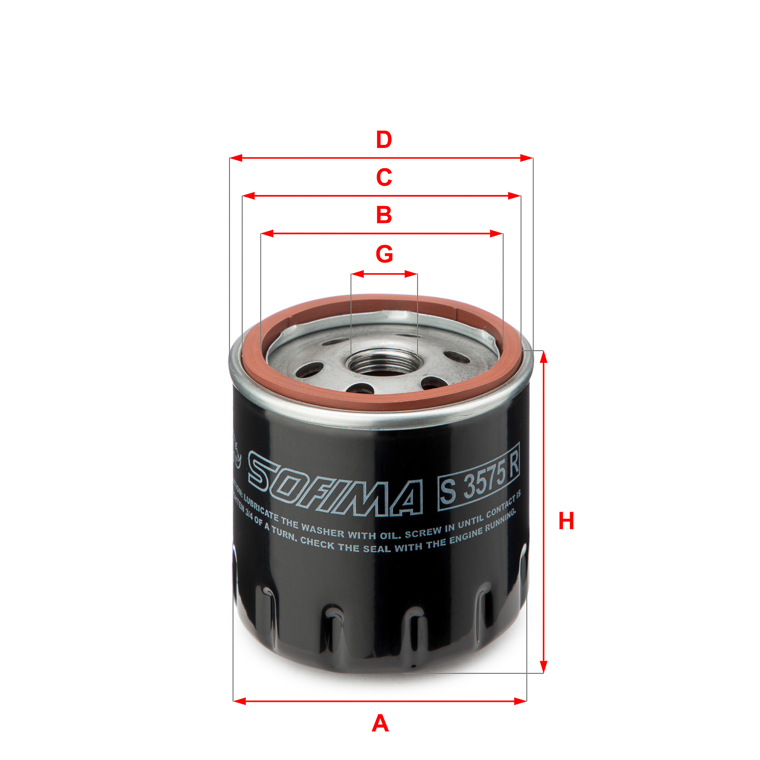 SOFIMA S 3575 R Oil Filter for AUDI CUPRA SEAT SKODA VW