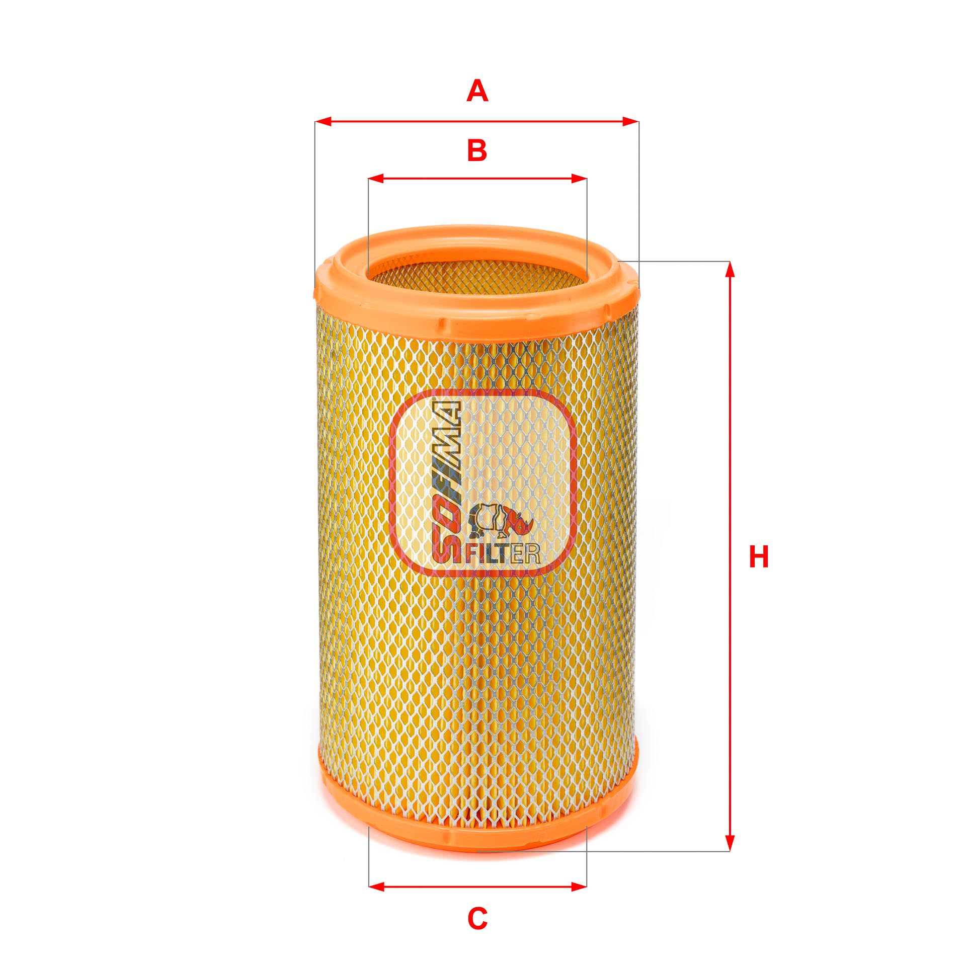 SOFIMA S 3900 A Air Filter for ALFA ROMEO LANCIA MAN