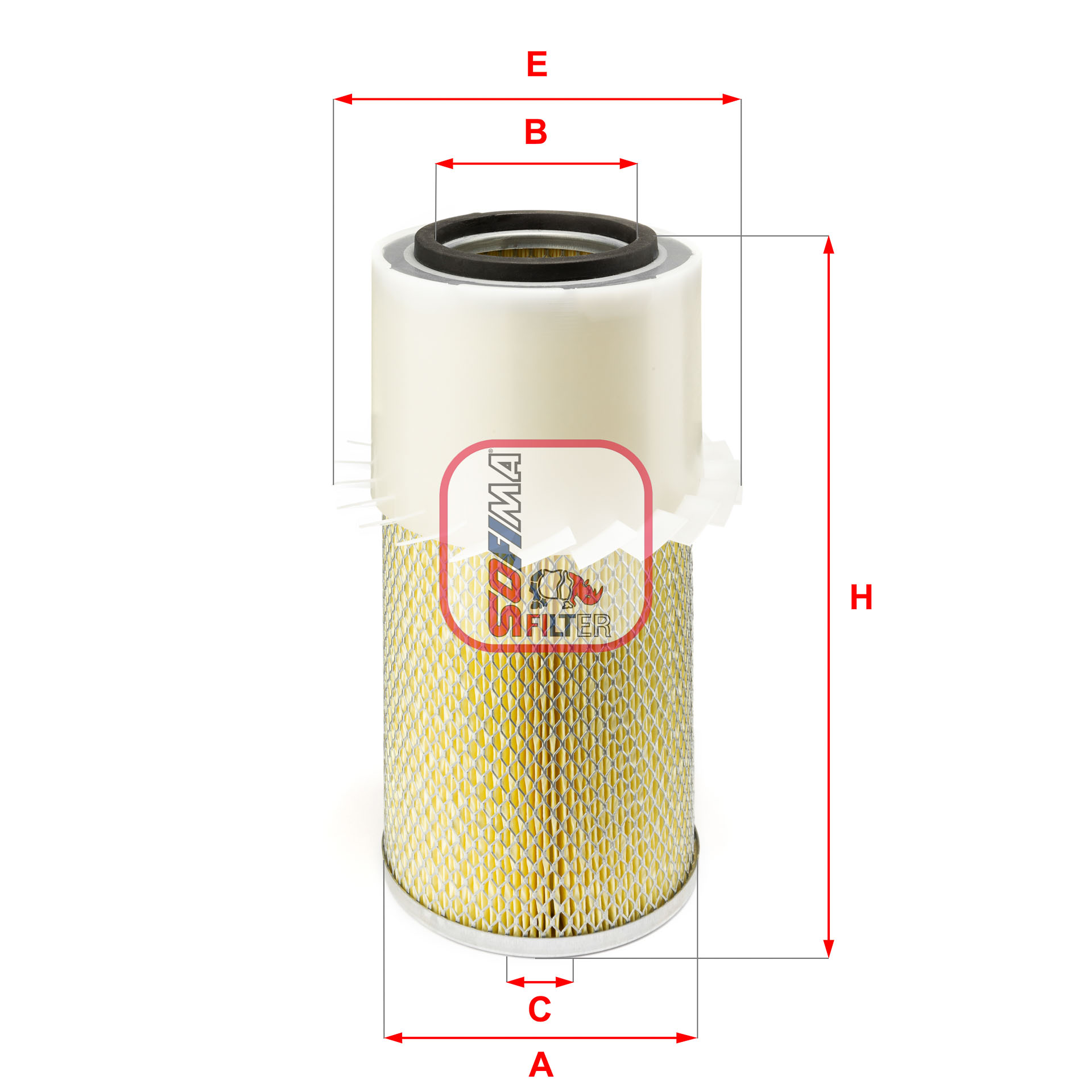 SOFIMA S 8950 A Air Filter for FIAT UMM