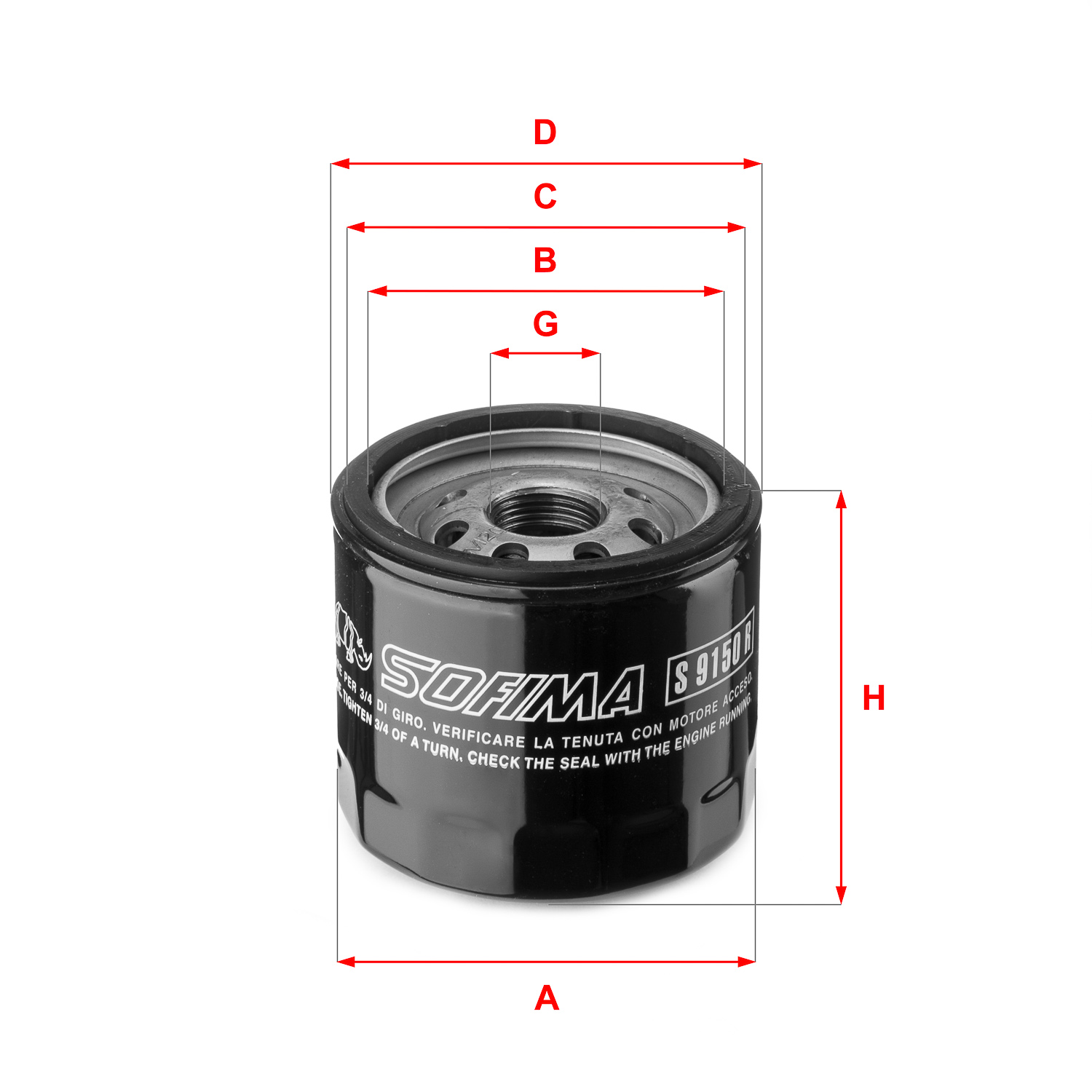 SOFIMA S 9150 R Oil Filter for ALFA ROMEO FIAT LANCIA