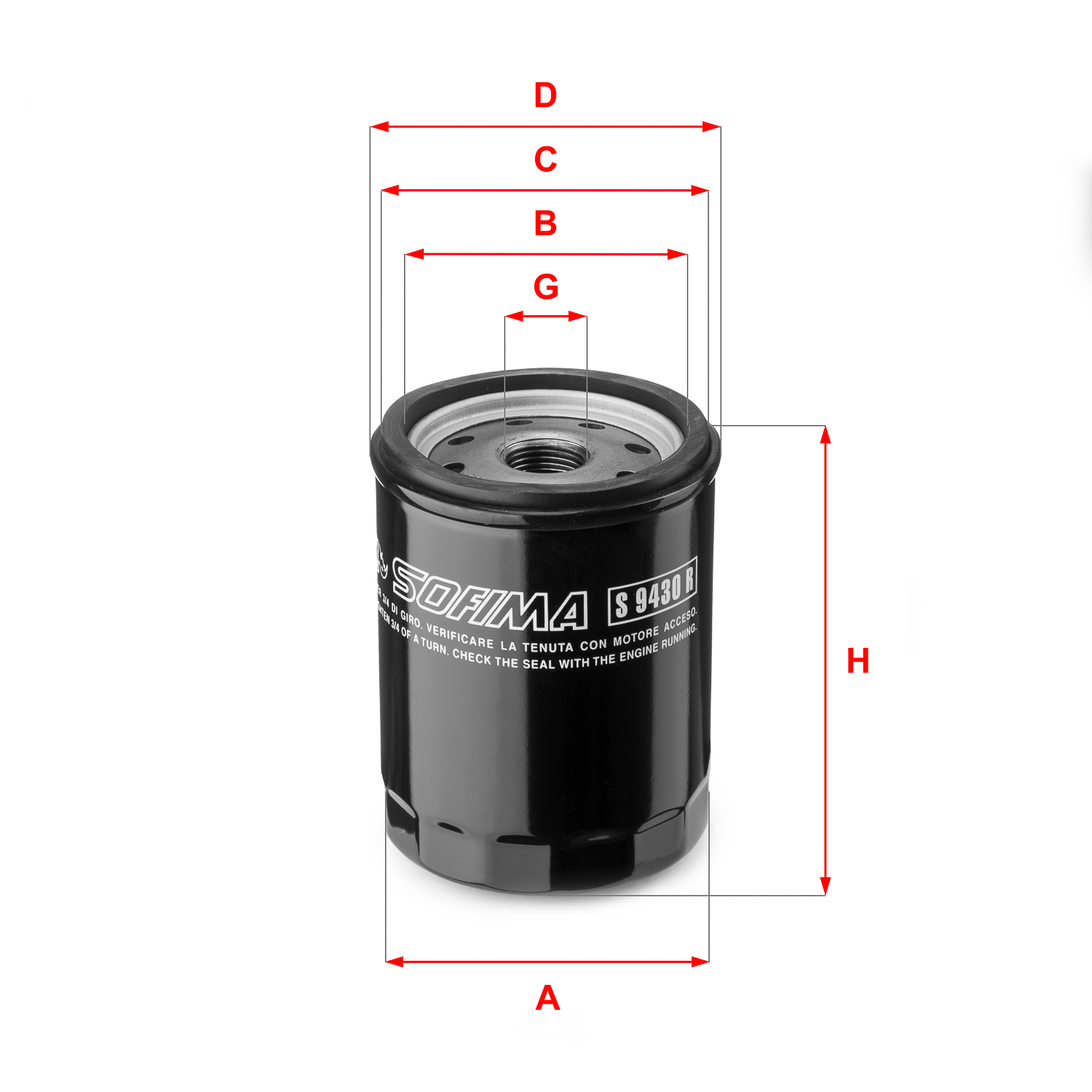 SOFIMA S 9430 R Oil Filter for ALFA ROMEO AUTOBIANCHI FIAT INNOCENTI LANCIA YUGO ZASTAVA