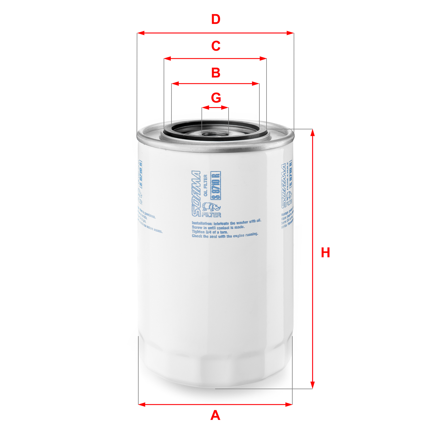 SOFIMA S 9710 R Oil Filter for FIAT IVECO