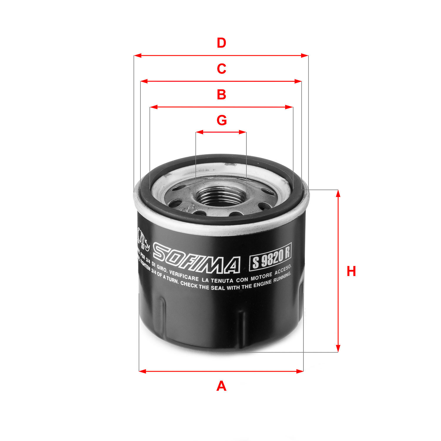 SOFIMA S 9820 R Oil Filter for DACIA NISSAN RENAULT