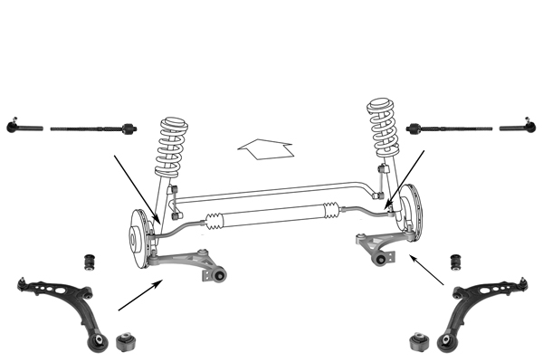 MEYLE WG0427800 Steering between engine brake and charger Front Axle for FIAT