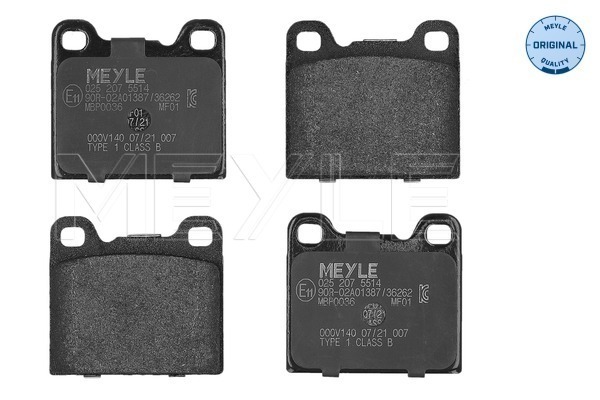 MEYLE 025 207 5514 MEYLE-ORIGINAL: True to OE. Bremsbelagsatz, Scheibenbremse