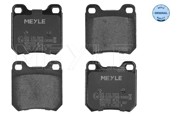 MEYLE 025 210 5015 MEYLE-ORIGINAL: True to OE. Bremsbelagsatz, Scheibenbremse