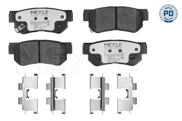 MEYLE 025 235 4314/PD MEYLE-PD: Advanced performance and design. Bremsbelagsatz, Scheibenbremse