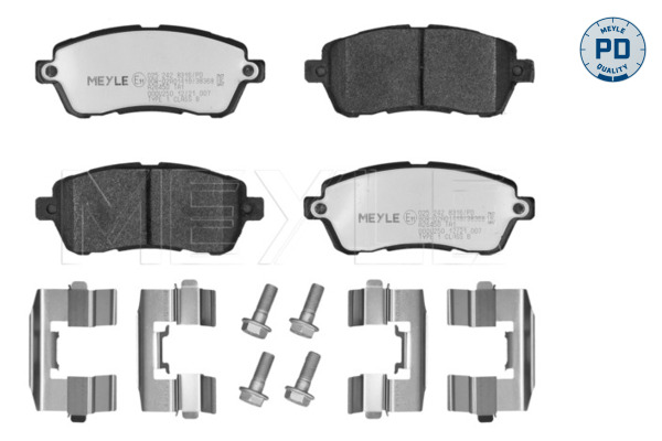 MEYLE 025 242 8316/PD MEYLE-PD: Advanced performance and design. Bremsbelagsatz, Scheibenbremse
