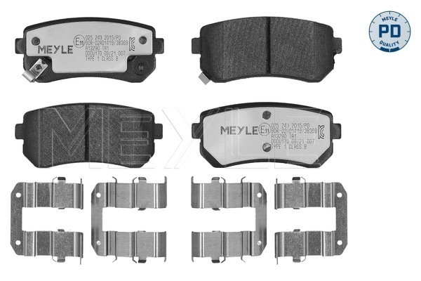 MEYLE 025 243 2015/PD MEYLE-PD: Advanced performance and design. Bremsbelagsatz, Scheibenbremse