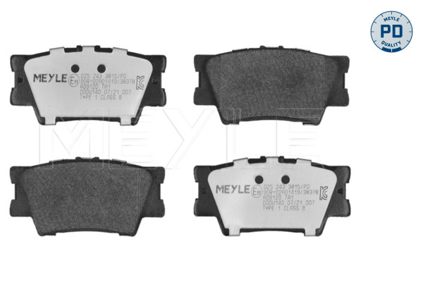 MEYLE 025 243 3815/PD MEYLE-PD: Advanced performance and design. Bremsbelagsatz, Scheibenbremse