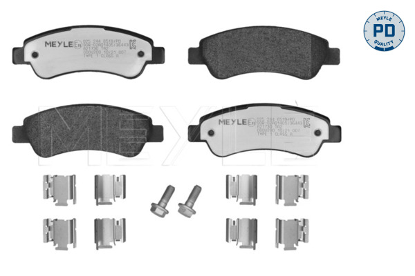 MEYLE 025 244 6519/PD MEYLE-PD: Advanced performance and design. Bremsbelagsatz, Scheibenbremse