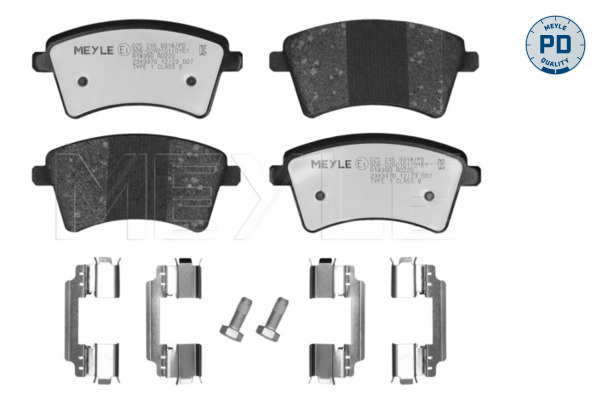 MEYLE 025 246 9318/PD MEYLE-PD: Advanced performance and design. Bremsbelagsatz, Scheibenbremse
