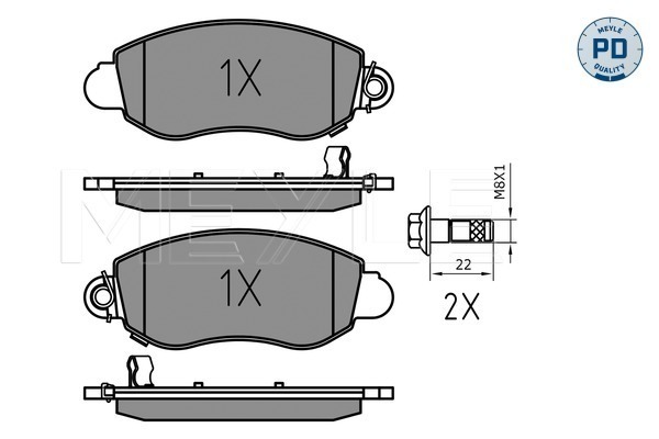 MEYLE 025 235 7718/PD MEYLE-PD: Advanced performance and design. Bremsbelagsatz, Scheibenbremse