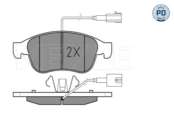 MEYLE 025 245 3819/PD MEYLE-PD: Advanced performance and design. Bremsbelagsatz, Scheibenbremse