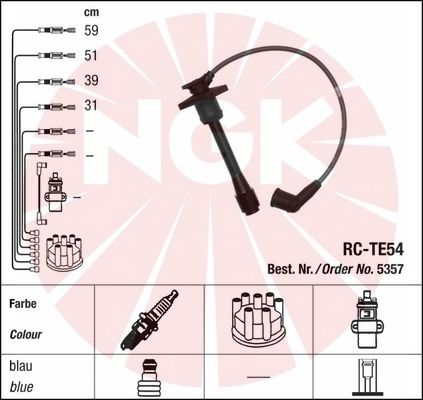 NGK 5357 Kit cavi accensione-Kit cavi accensione-Ricambi Euro