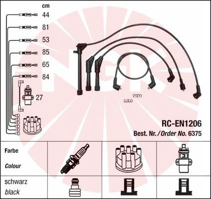 NGK 6375 Kit cavi accensione