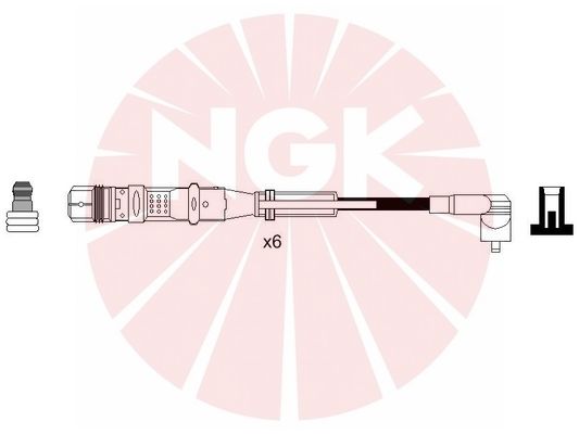 NGK 7358 Kit cavi accensione-Kit cavi accensione-Ricambi Euro