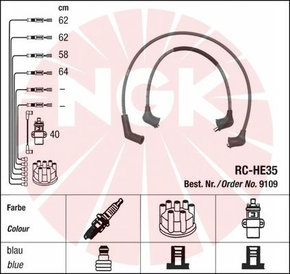 NGK 9109 Kit cavi accensione