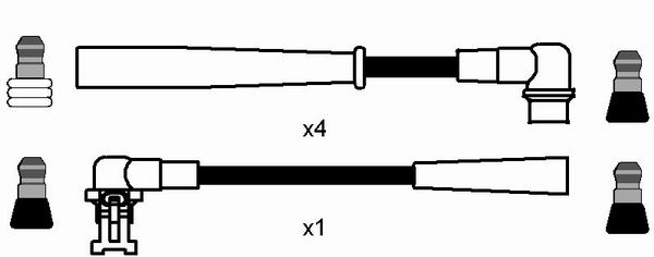 NGK 7368 Kit cavi accensione