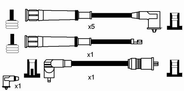 NGK 2566 Kit cavi accensione-Kit cavi accensione-Ricambi Euro