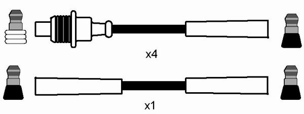 NGK 8495 Kit cavi accensione-Kit cavi accensione-Ricambi Euro