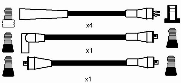 NGK 8292 Kit cavi accensione-Kit cavi accensione-Ricambi Euro