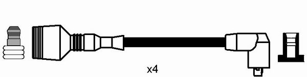 NGK 8195 Kit cavi accensione-Kit cavi accensione-Ricambi Euro