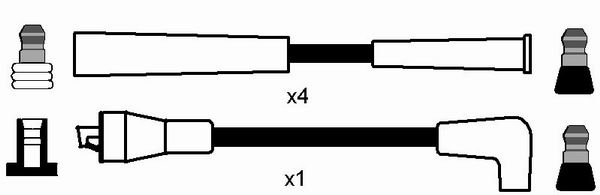 NGK 0628 Kit cavi accensione