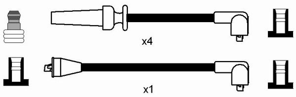 NGK 8461 Kit cavi accensione-Kit cavi accensione-Ricambi Euro