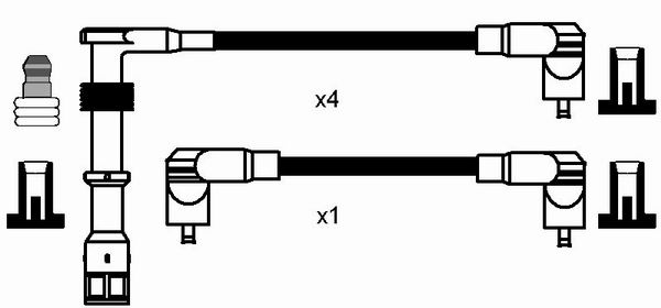 NGK 0970 Kit cavi accensione