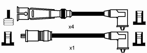 NGK 2579 Kit cavi accensione-Kit cavi accensione-Ricambi Euro