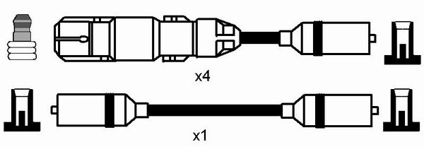 NGK 0961 Kit cavi accensione