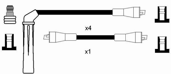 NGK 8200 Kit cavi accensione-Kit cavi accensione-Ricambi Euro