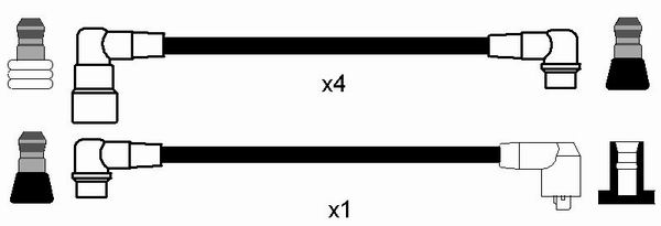 NGK 8500 Kit cavi accensione-Kit cavi accensione-Ricambi Euro