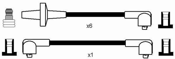 NGK 7167 Kit cavi accensione