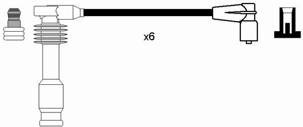 NGK 0898 Kit cavi accensione