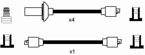 NGK 0948 gyújtókábelkészlet