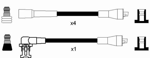 NGK 8253 Kit cavi accensione-Kit cavi accensione-Ricambi Euro