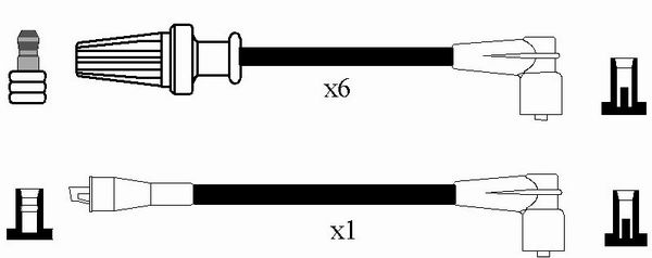 NGK 2588 Kit cavi accensione-Kit cavi accensione-Ricambi Euro