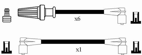 NGK 2589 Kit cavi accensione