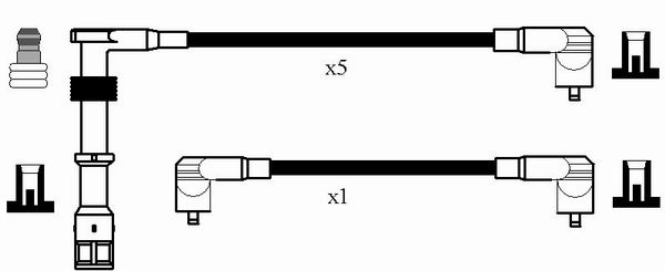 NGK 0508 Kit cavi accensione-Kit cavi accensione-Ricambi Euro