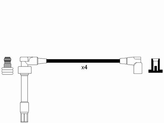 NGK 0569 Kit cavi accensione-Kit cavi accensione-Ricambi Euro