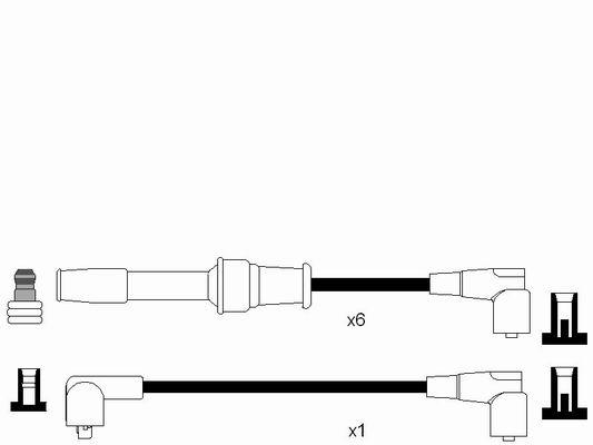 NGK 7111 Kit cavi accensione