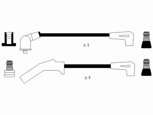 NGK 8552 Kit cavi accensione-Kit cavi accensione-Ricambi Euro