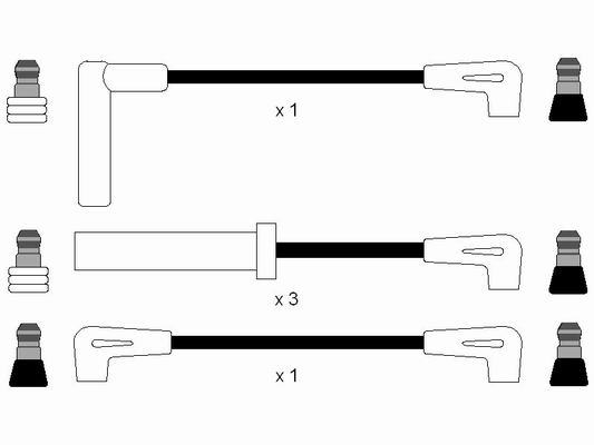 NGK 8283 Kit cavi accensione-Kit cavi accensione-Ricambi Euro