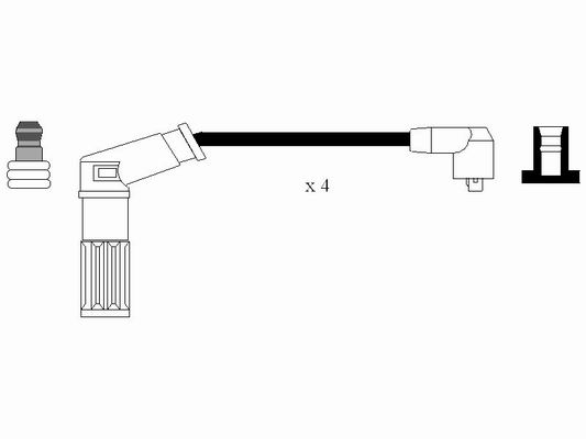 NGK 7287 Kit cavi accensione-Kit cavi accensione-Ricambi Euro