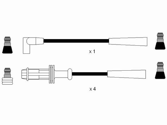 NGK 7371 Kit cavi accensione